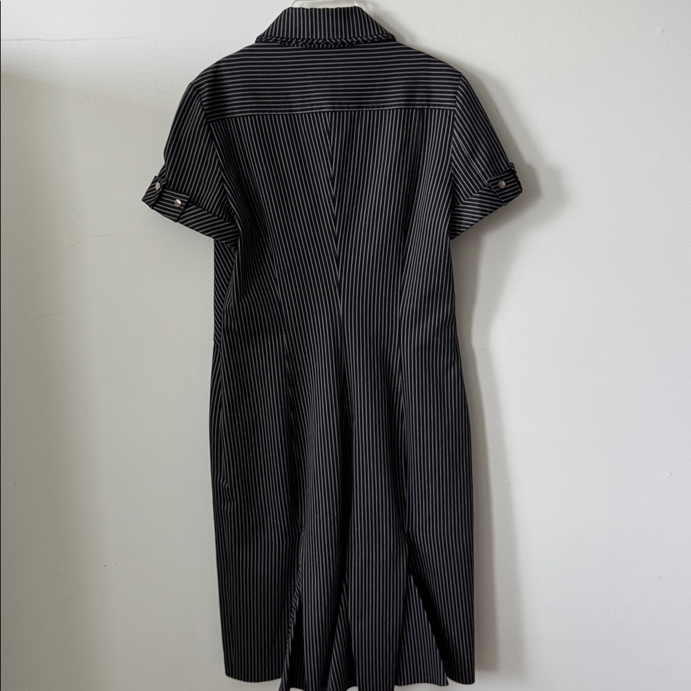 Karen Millen Black and White Pinstripe Midi Dress - Picture 7 of 10